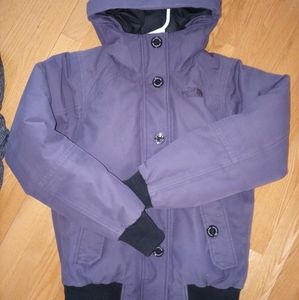 New. North Face Winter bomber jacket. Plum color